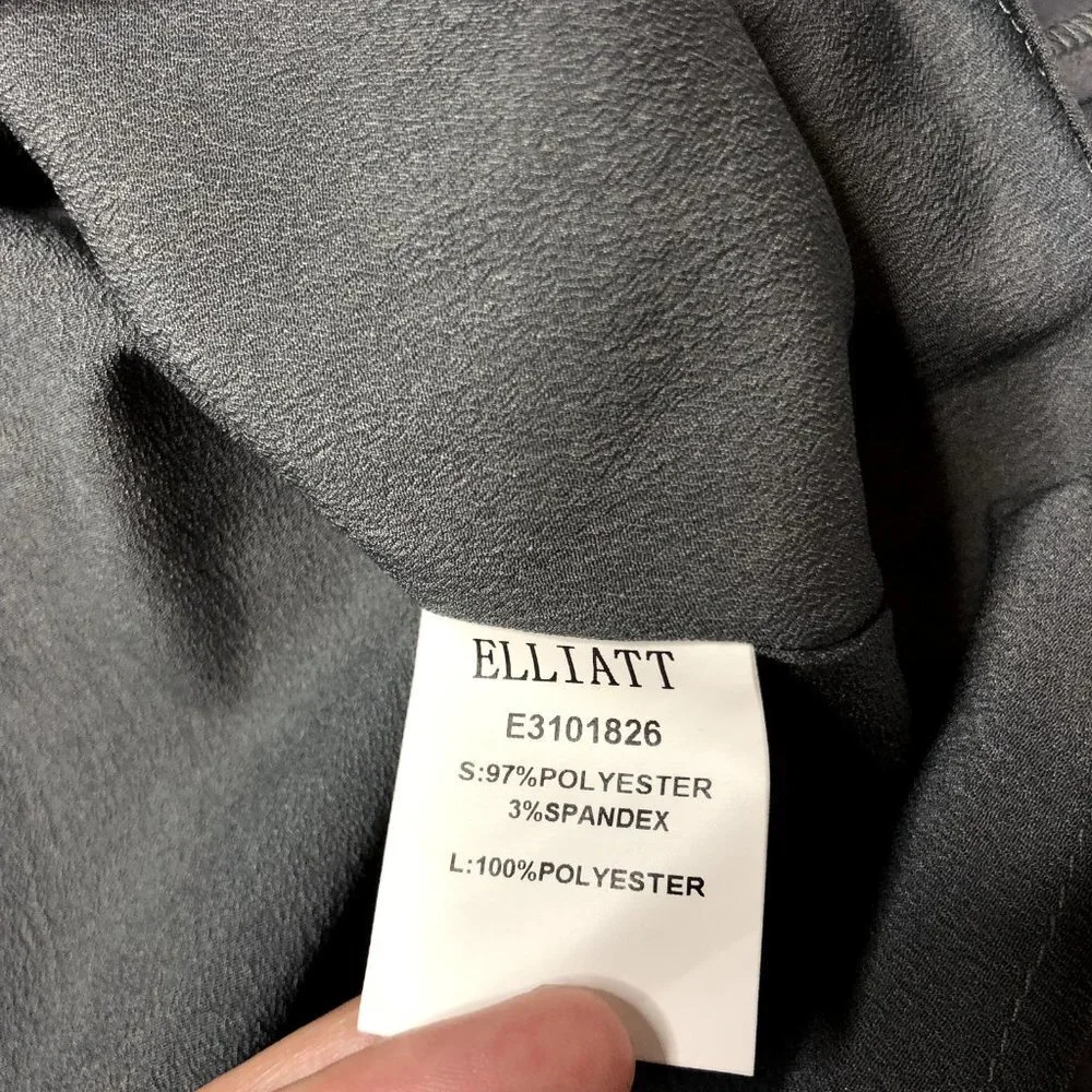 Elliatt NWT‎ Grey Silver Haven Mini Dress Size XS Tie Bow Waist